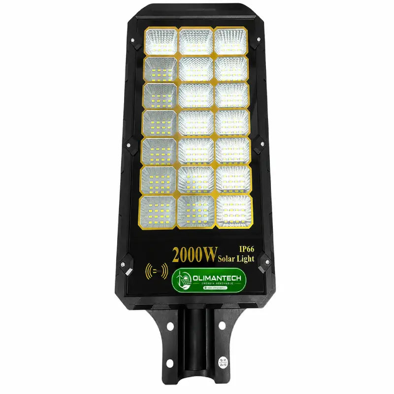 Foco Solar LED 2000W para Poste | Sensor Movimiento | IP66 | Sin Electricidad