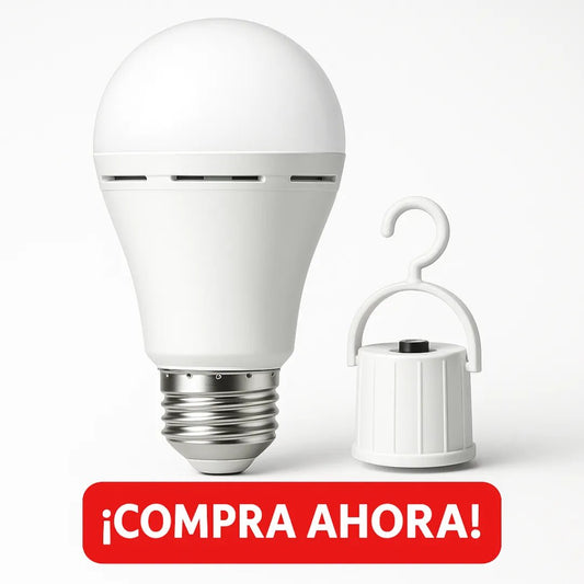 Ampolleta LED Emergencia 15W Recargable E27 6500K - Olimantech