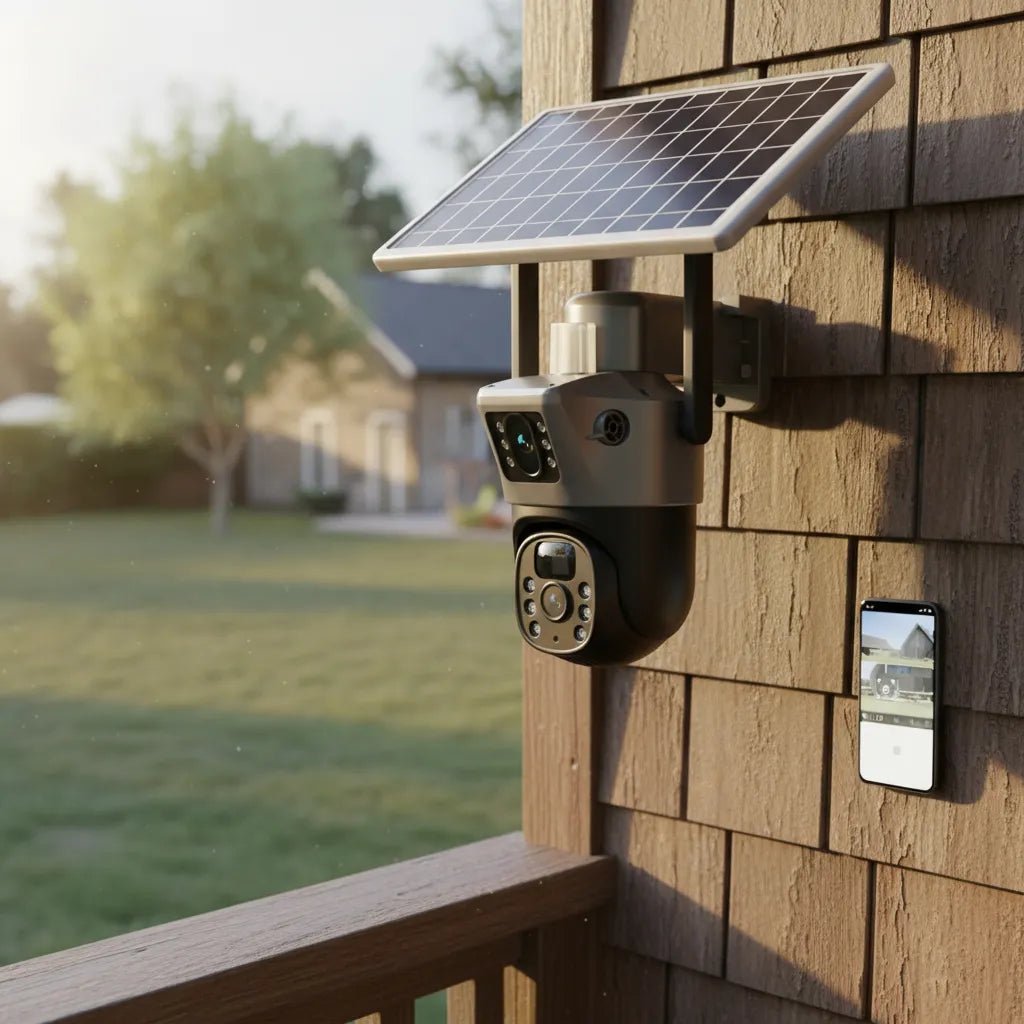 Cámara Solar 4G Doble Lente PTZ | Sin WiFi – Seguridad Solar - Olimantech