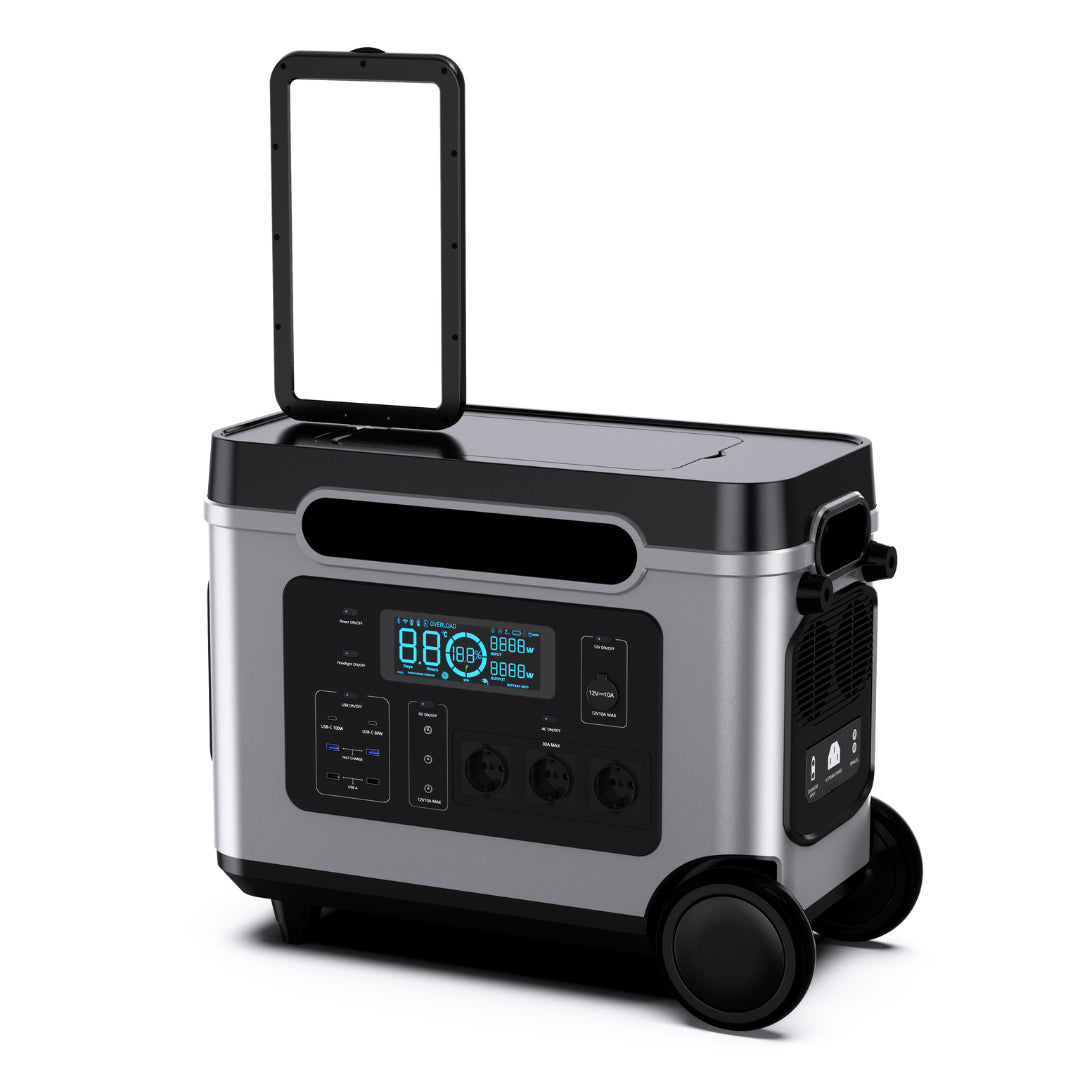 Estación de energía portátil MARXON G5000 de 3600W y batería LiFePO4, ideal para industrias, hospitales móviles o uso residencial de alta demanda – Olimantech