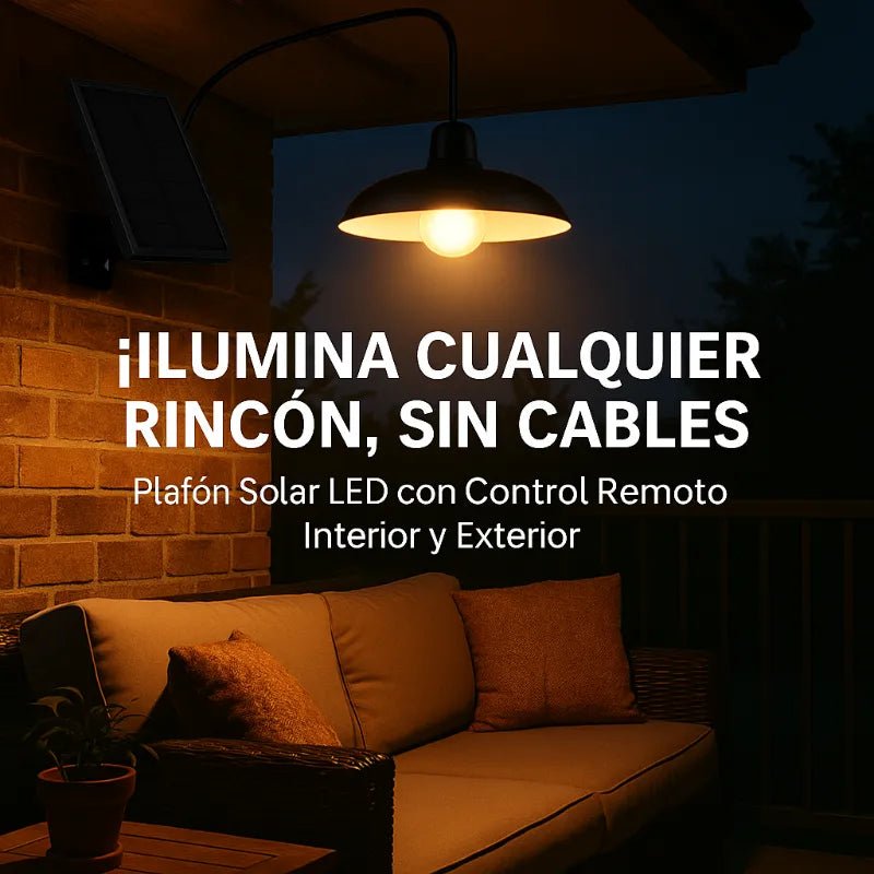 Foco Solar LED Interior/Exterior Plafón con Control - Olimantech