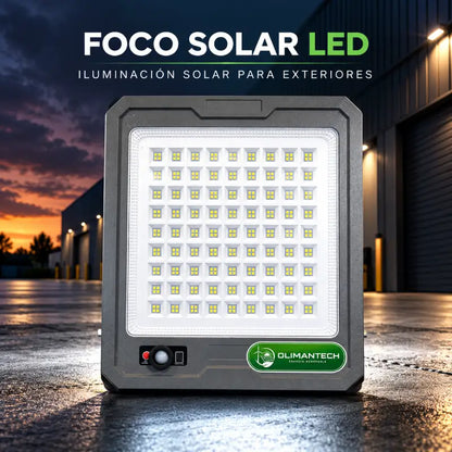 Foco reflector solar LED 1000W con panel solar separado y sensor de movimiento – Olimantech