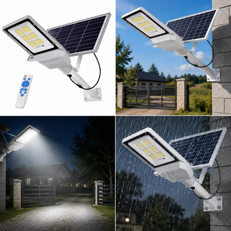 Soporte metálico 50cm foco solar 1200W IP67 instalación poste o muro – Olimantech