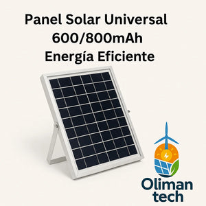 Panel solar universal de 600/800mA/h, ideal para cargar dispositivos pequeños y aplicaciones de energía renovable en exteriores