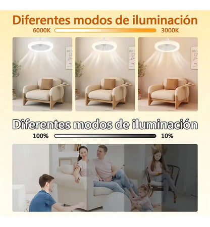 Ampolleta LED 24W con Ventilador E27 + Control Remoto - Olimantech