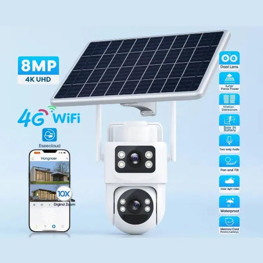 Cámara IP Solar 4G 8MP 4K | Exterior PTZ Yoosee - Olimantech