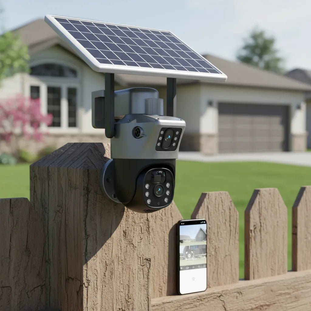 Cámara Solar 4G Doble Lente PTZ | Sin WiFi – Seguridad Solar - Olimantech