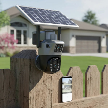 Cámara Solar 4G Doble Lente PTZ | Sin WiFi – Seguridad Solar - Olimantech