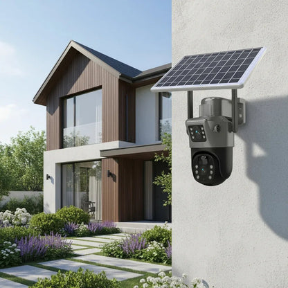Cámara Solar 4G Doble Lente PTZ | Sin WiFi – Seguridad Solar - Olimantech