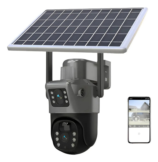 Cámara Solar 4G Doble Lente PTZ | Sin WiFi – Seguridad Solar - Olimantech