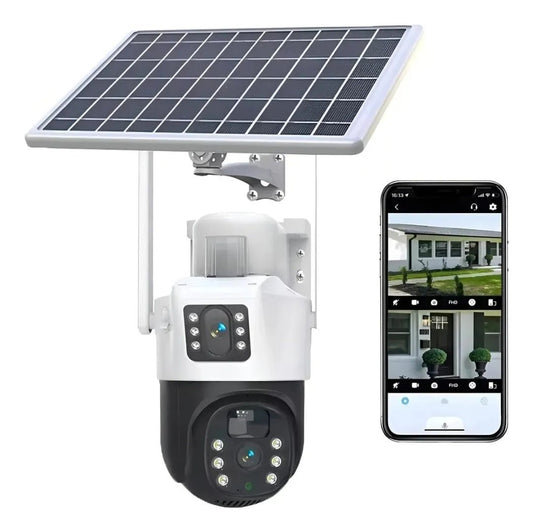 Cámara Solar WiFi 4K Visión 360° | Sin Cables