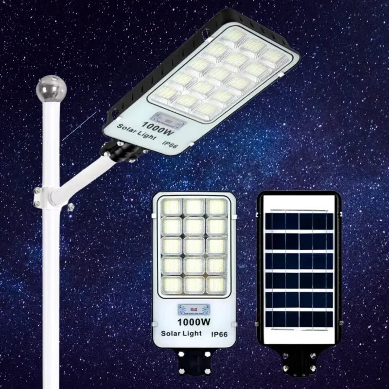 Panel solar foco 1000W para poste IP65 encendido automático calle interior – Olimantech