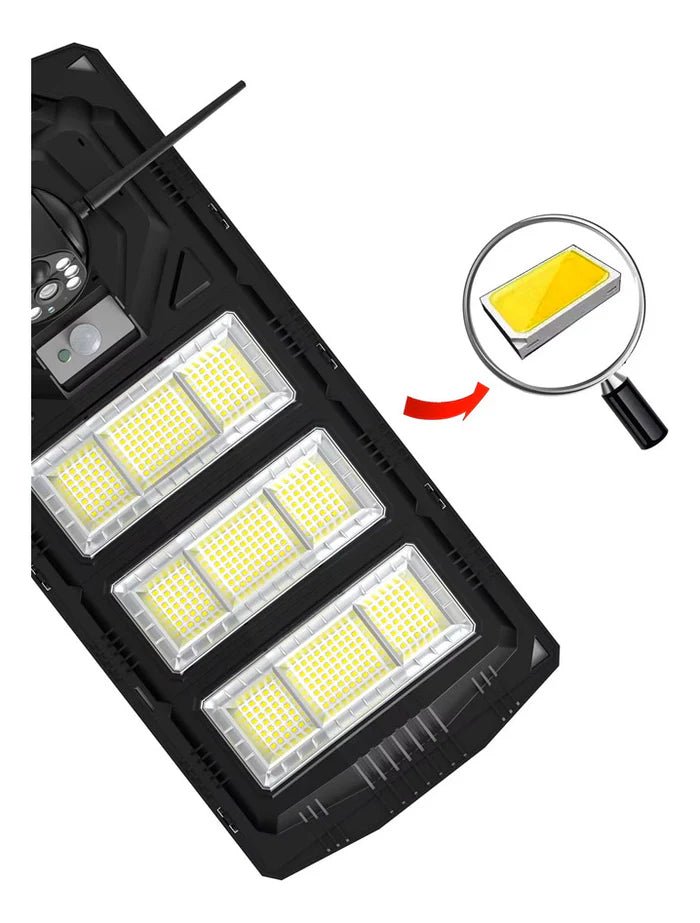 Foco Solar 300W con Cámara WiFi 2MP HD | 2 en 1 Solar - Olimantech