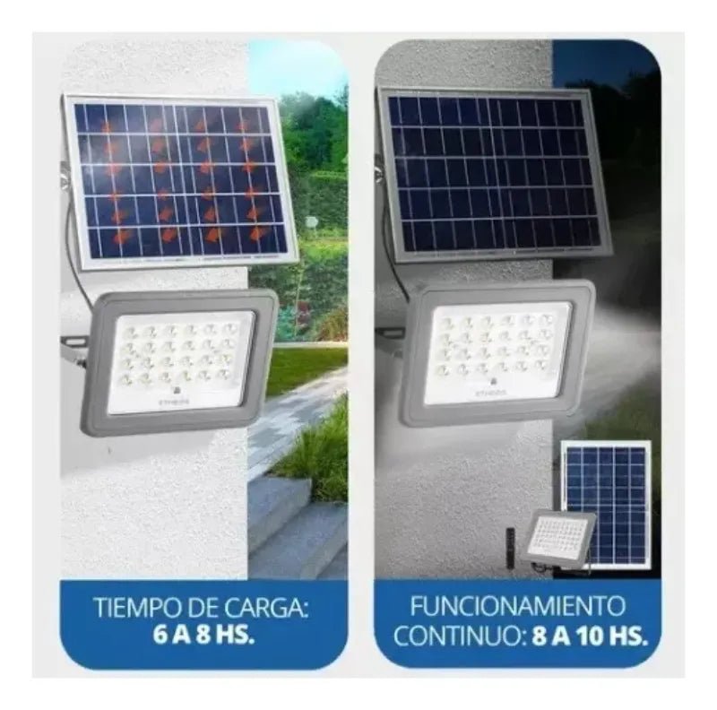 Foco Solar LED 1000W con Panel y Control Remoto | Luz Fría IP65 Exterior - Olimantech