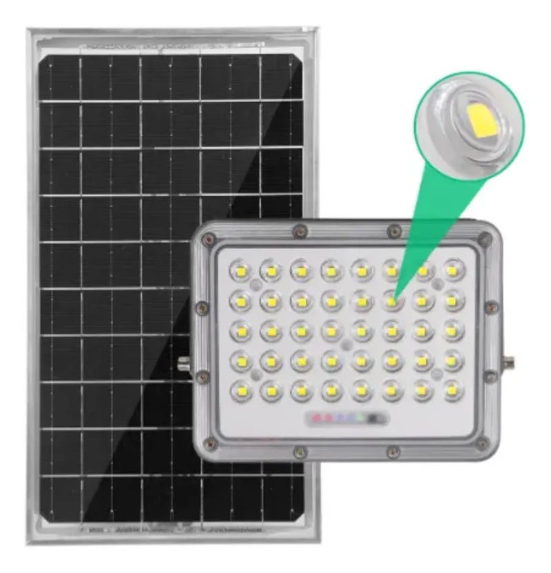 Foco Solar LED 1000W con Panel y Control Remoto | Luz Fría IP65 Exterior - Olimantech