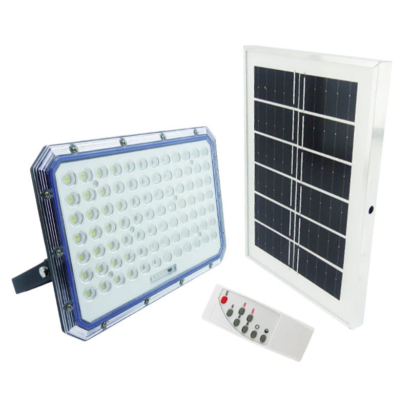 Foco Solar LED 2000W con Panel y Control Remoto | Luz Fría IP66 Exterior - Olimantech
