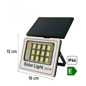 Foco Solar LED 200W con Panel Solar y Batería – Iluminación Autónoma para Exteriores | Olimantech - Olimantech