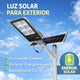 Foco Solar LED 400W con Panel y Control Remoto | IP66 | +12 Horas | Exterior Chile