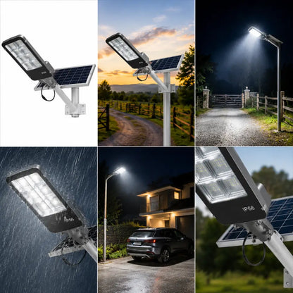 Foco Solar LED 400W con Panel y Control Remoto | IP66 | +12 Horas | Exterior Chile