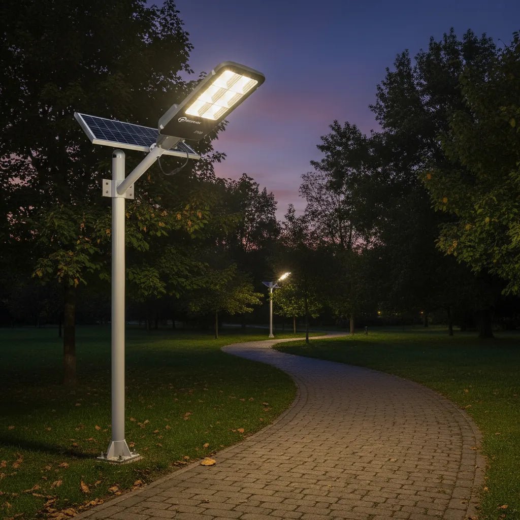 Foco Solar LED 400W con Panel Exterior y Control | IP66 Exterior - Olimantech