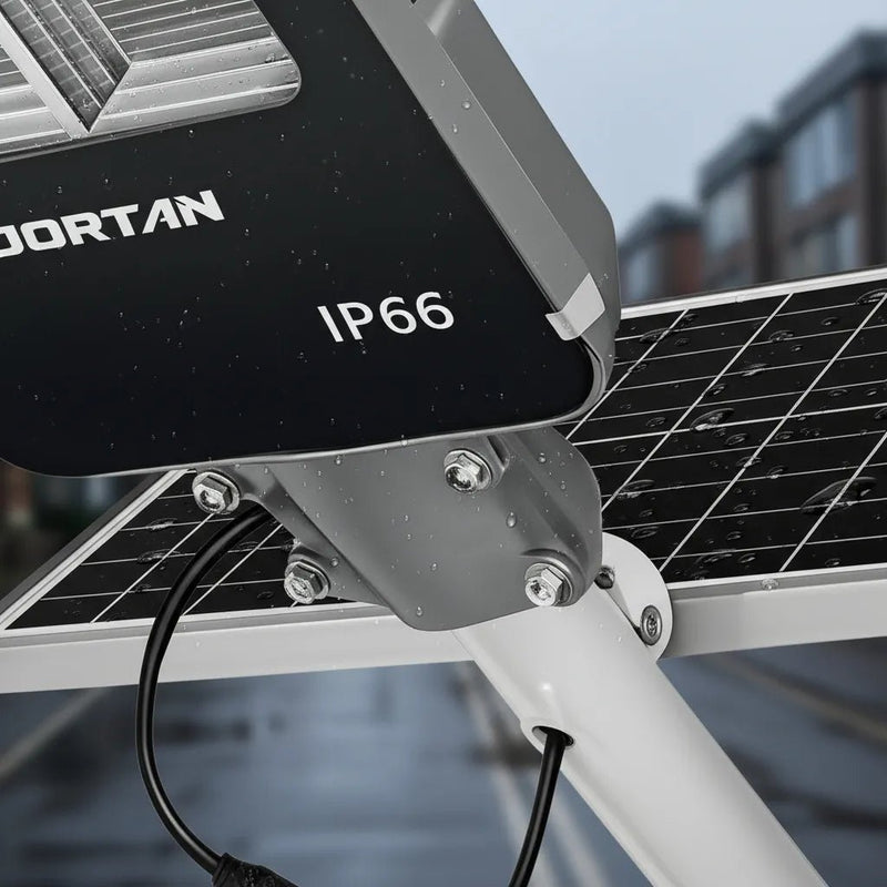 Cobertura 120 m² foco solar LED 400W IP66 exterior Chile – Olimantech