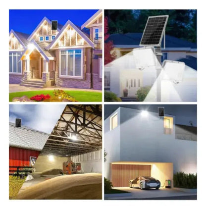Foco Solar LED 500W con Panel y Control Remoto | Luz Fria IP66 Exterior - Olimantech