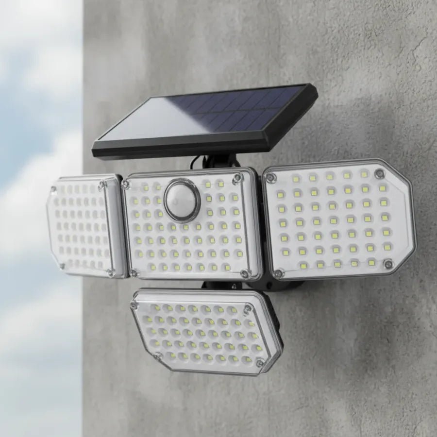 Foco Solar LED Premium con Sensor PIR 200LM | 3 Modos de Iluminación Exterior IP65 - Olimantech