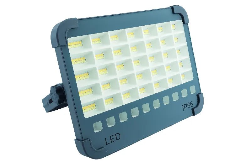 Foco Solar Portátil 300 LED 2000W con Doble Color, USB y Imán | Emergencias, Camping y Jardín - Olimantech