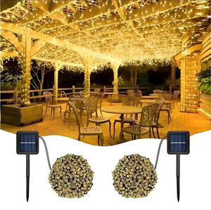Guirnalda Solar LED 24m 200 Luces | Exterior IP65 - Olimantech