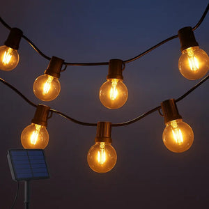 Guirnalda Solar LED 7.5m con 20 Ampolletas | Exterior IP65 - Olimantech