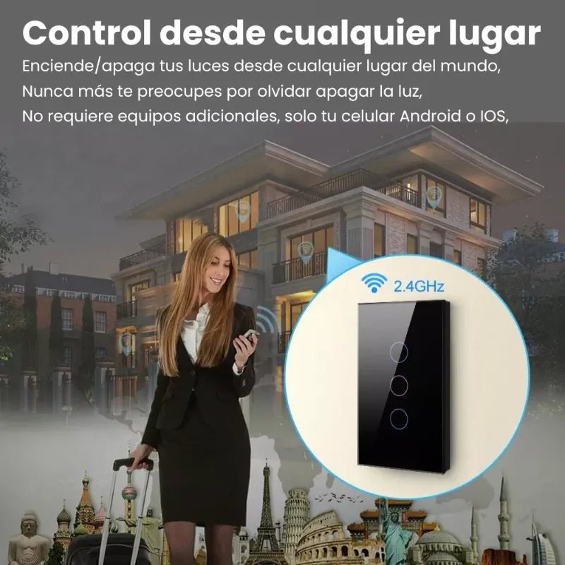 Interruptor WiFi Touch 1 Gang | Control Inteligente - Olimantech