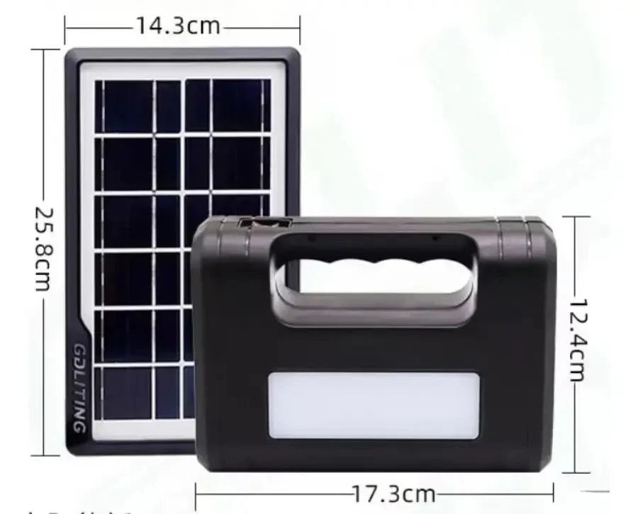 Kit Solar de Emergencia 3 Ampolletas LED Panel 8W USB 2.1A Corte de Luz Chile - Olimantech