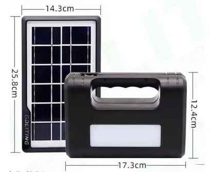 Kit Solar de Emergencia 3 Ampolletas LED Panel 8W USB 2.1A Corte de Luz Chile - Olimantech