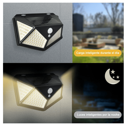 Lámpara Solar LED 100 Luces con Sensor de Movimiento | Exterior - Olimantech