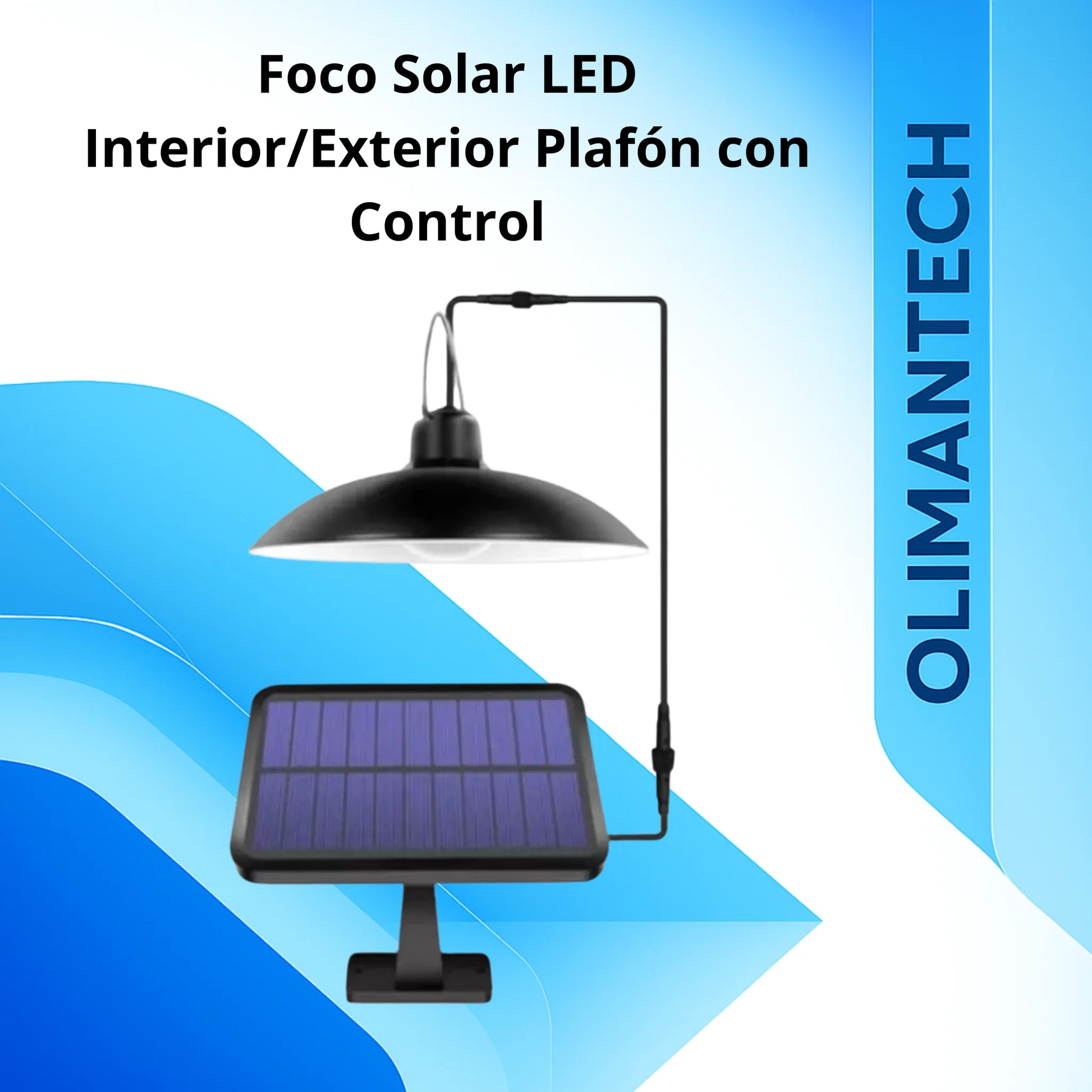 Lámpara solar LED para interior y exterior con control remoto, iluminación ecológica sin electricidad