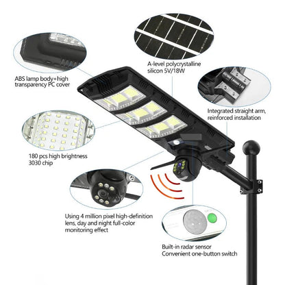 "Pre - venta" Foco Solar 300W con Cámara WiFi 2MP HD | 2 en 1 Solar - Olimantech