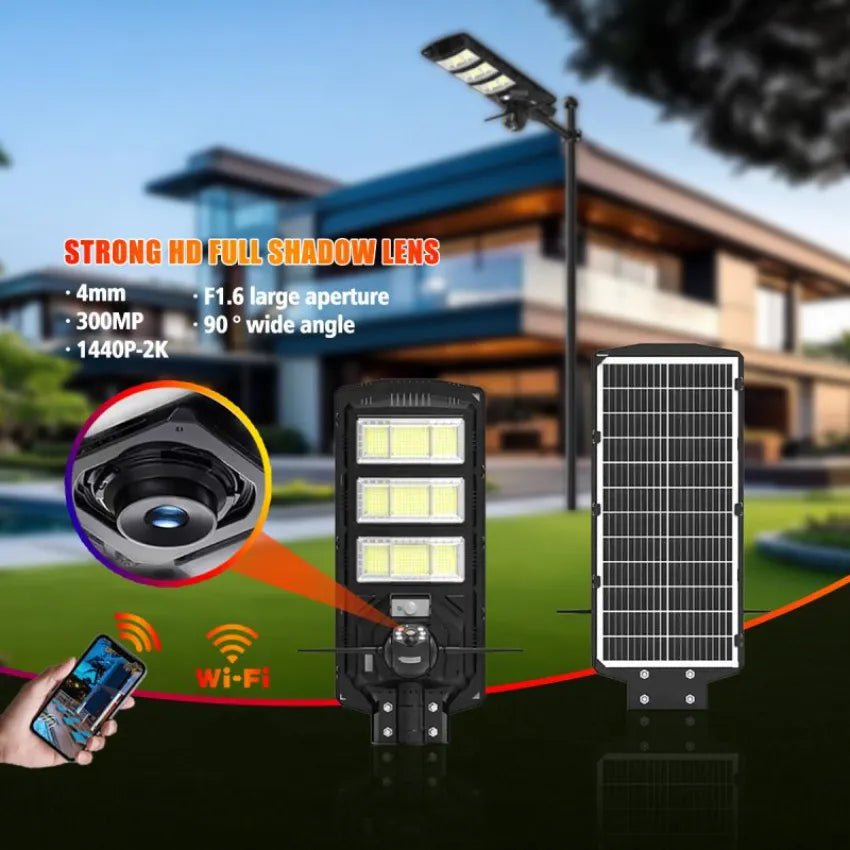 "Pre - venta" Foco Solar 300W con Cámara WiFi 2MP HD | 2 en 1 Solar - Olimantech