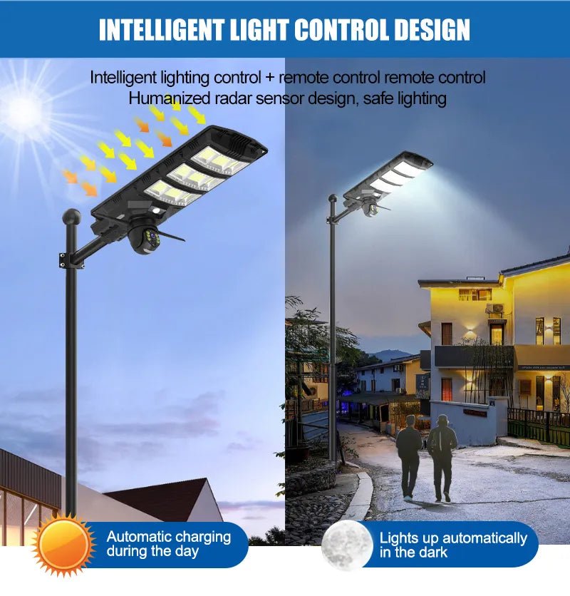 "Pre - venta" Foco Solar 300W con Cámara WiFi 2MP HD | 2 en 1 Solar - Olimantech