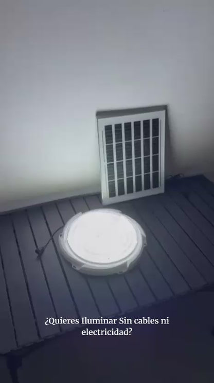 Lámpara Plafón Solar Redonda Techo 800W | IP67 | Luz 6500K