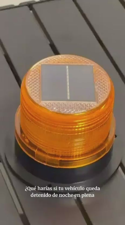 Baliza LED Solar con Imán – Recargable | Resistente al Agua y Polvo | Para Vehículos y Emergencias