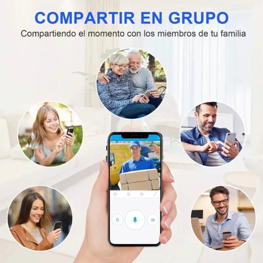 Timbre Inteligente WiFi con Cámara HD, Visión Nocturna y App - Olimantech