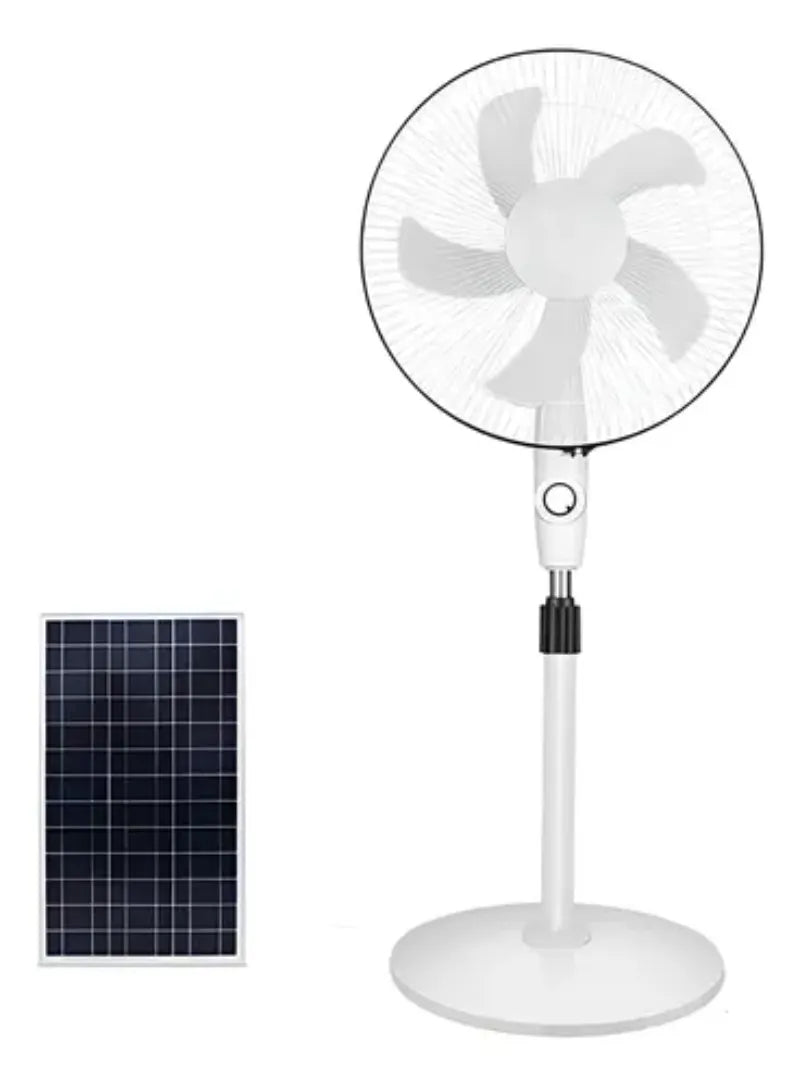 Ventilador Solar Recargable 5 Aspas Silencioso con Panel - Olimantech