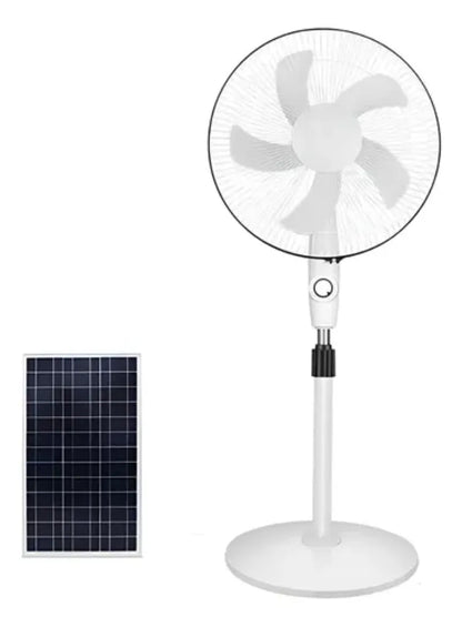 Ventilador Solar Recargable 5 Aspas Silencioso con Panel - Olimantech